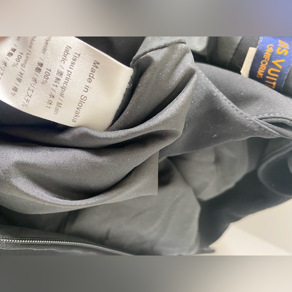 Louis Vuitton Uniform Designer Black Mini Dress w Zipper Pockets - Picture 8 of 8